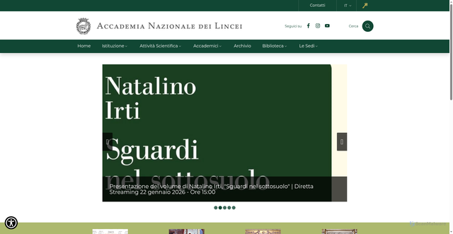 Security scan screenshot of https://www.lincei.it/it