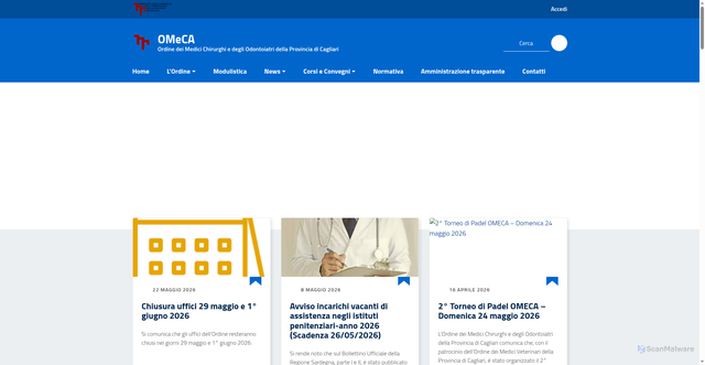 Security scan screenshot of https://www.omeca.it