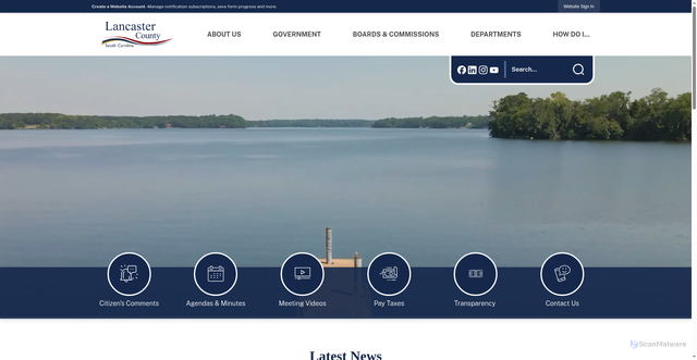 Security scan screenshot of https://www.lancastercountysc.gov