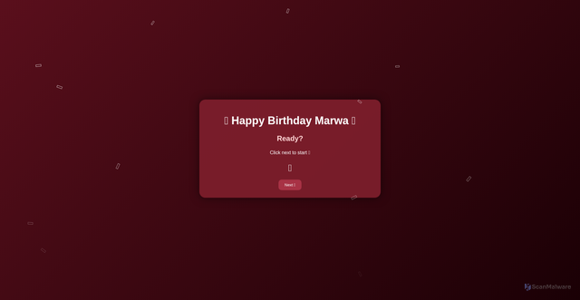 Security scan screenshot of https://mmarwabirthdaay-5z52um0knx.edgeone.app/