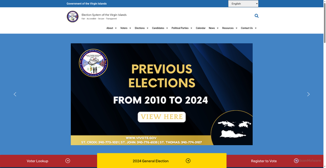 Security scan screenshot of https://vivote.gov/