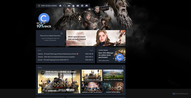Security scan screenshot of https://launcher-odinvalhallarising.kakaogames.com