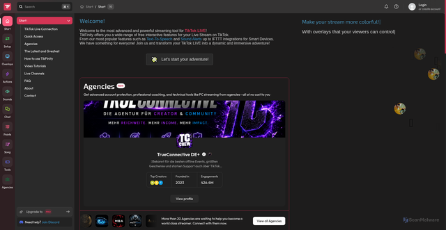 Security scan screenshot of https://tikfinity.zerody.one