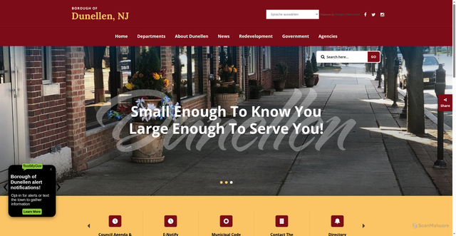 Security scan screenshot of https://www.dunellen-nj.gov/