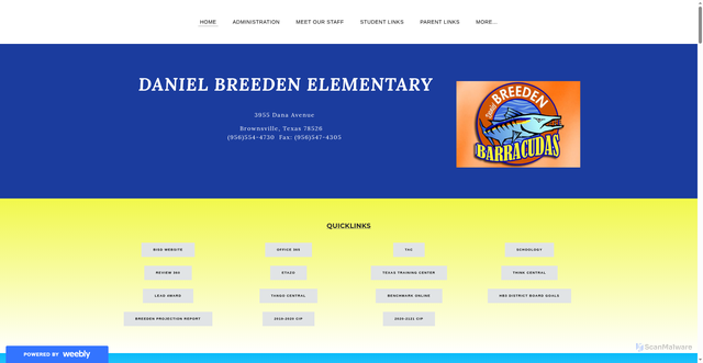 Security scan screenshot of https://danielbreedenbisd.weebly.com