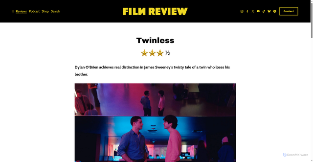 Security scan screenshot of https://www.filmreviewdaily.com/new-reviews/twinless