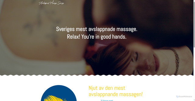Security scan screenshot of https://avslappnadmassage.se