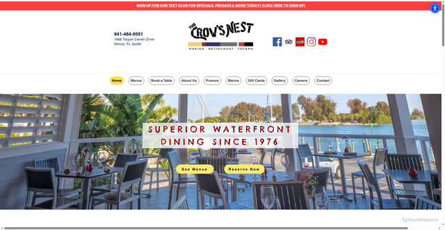 Security scan screenshot of https://www.crowsnest-venice.com/