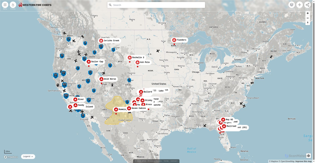 Security scan screenshot of https://wfca.com/fire-map