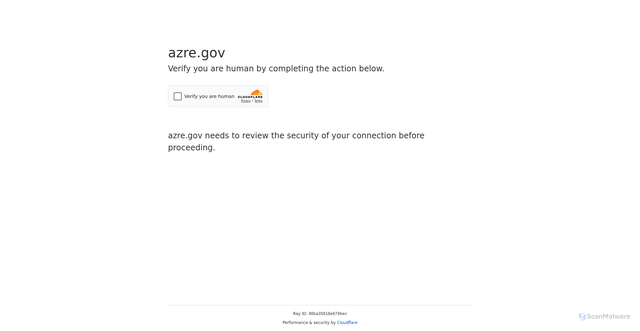 Security scan screenshot of https://azre.gov/