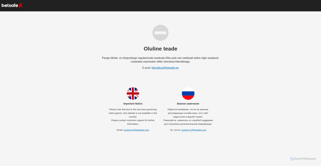 Security scan screenshot of https://www.betsafe.ee/en/sportsbook/football/conference-league/conference-league/rapid-wien-fiorentina