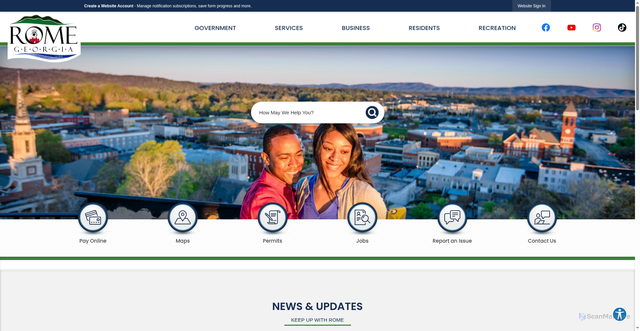 Security scan screenshot of https://romega.gov/