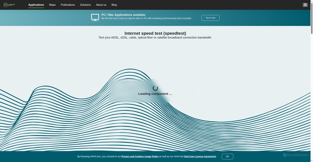 Security scan screenshot of https://www.nperf.com/en/