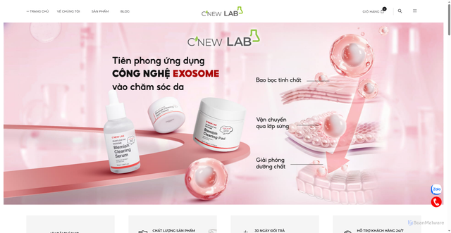 Security scan screenshot of https://cnewlab.vn