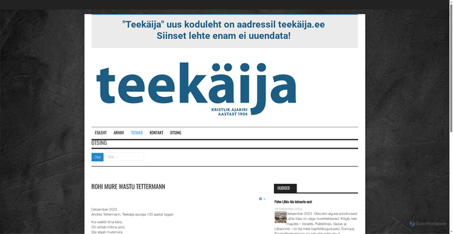 Security scan screenshot of http://teek.ee/teemad/42-luuletus/3159-rohi-mure-wastu-tettermann