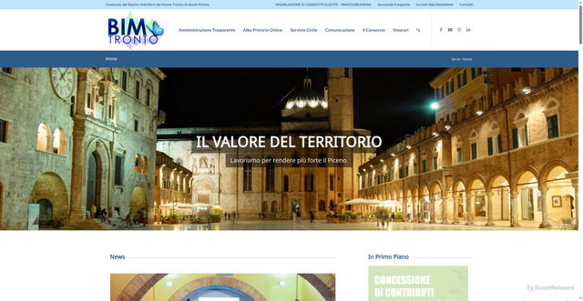 Security scan screenshot of https://www.bimtronto-ap.it/