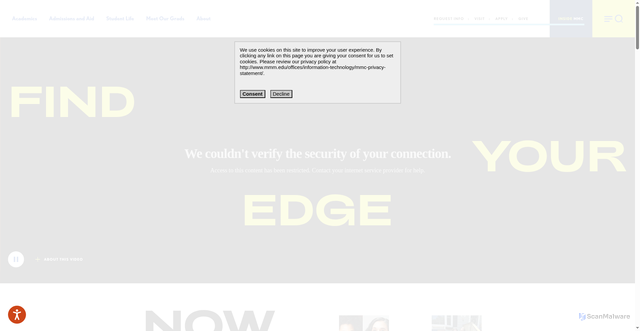 Security scan screenshot of https://www.mmm.edu/