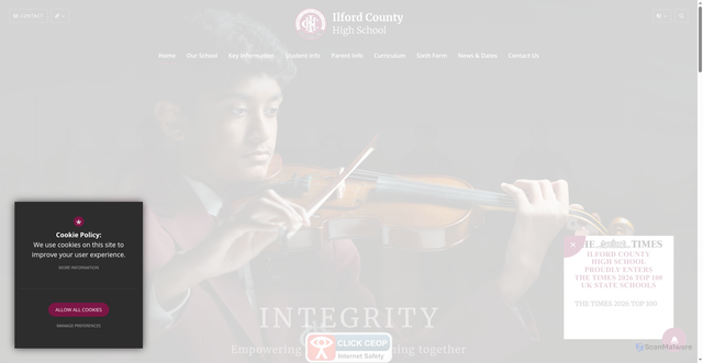 Security scan screenshot of https://www.ichs.org.uk/