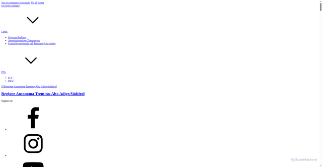 Security scan screenshot of https://www.regione.taa.it/