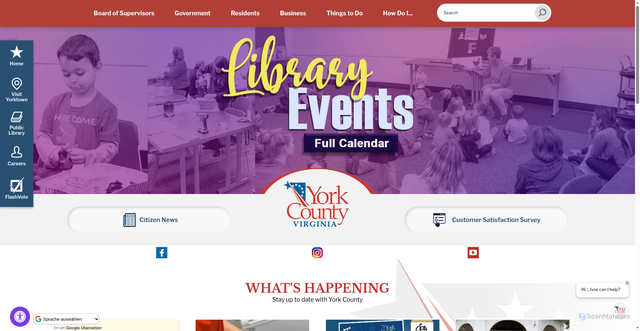 Security scan screenshot of https://www.yorkcounty.gov/