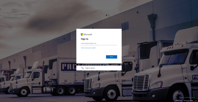 Security scan screenshot of https://pacesupplyinc-my.sharepoint.com
