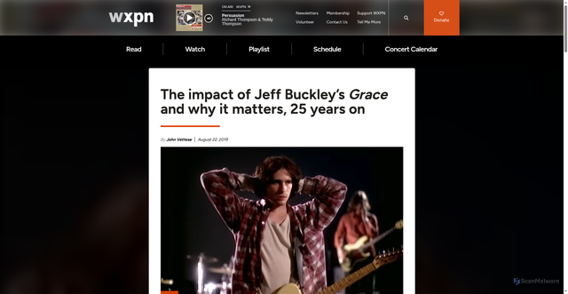 Security scan screenshot of https://xpn.org/2019/08/22/jeff-buckley-grace/