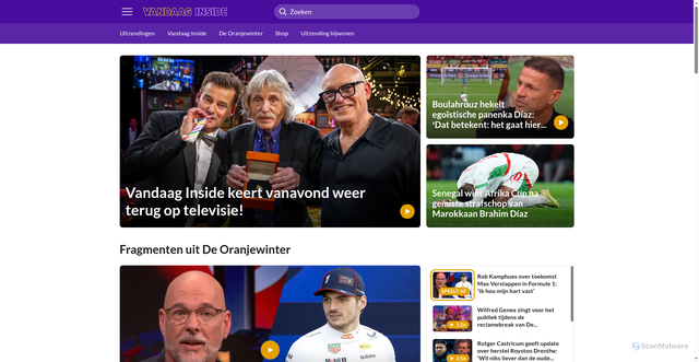 Security scan screenshot of https://vandaaginside.nl