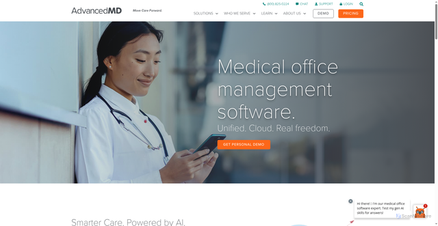 Security scan screenshot of https://www.advancedmd.com