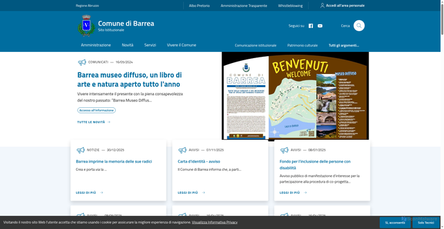 Security scan screenshot of https://www.comune.barrea.aq.it/