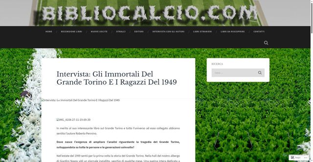 Security scan screenshot of https://bibliocalcio.com