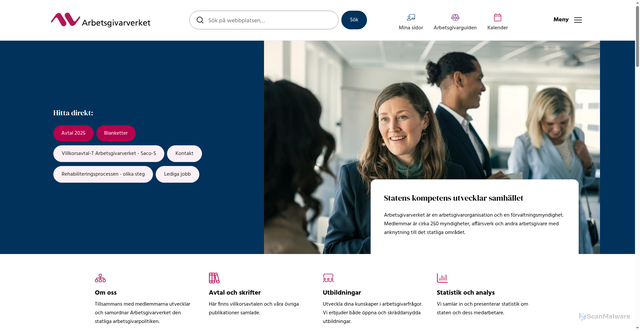 Security scan screenshot of https://www.arbetsgivarverket.se/
