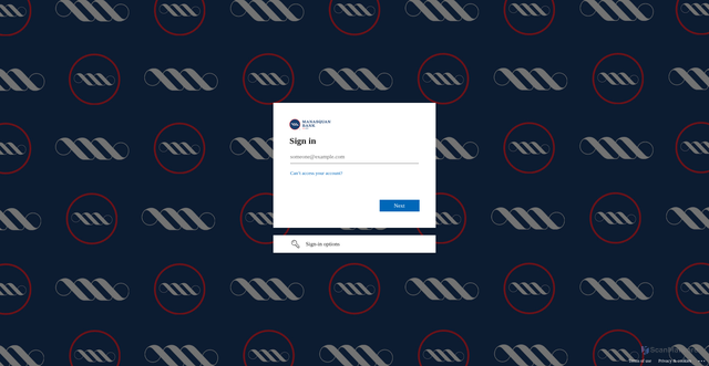 Security scan screenshot of https://manasquanbank-my.sharepoint.com