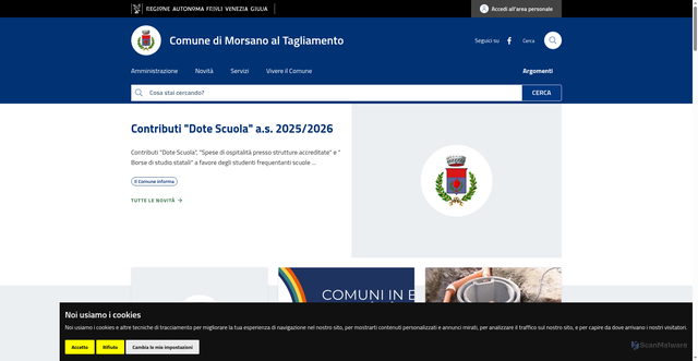 Security scan screenshot of https://www.comune.morsanoaltagliamento.pn.it/