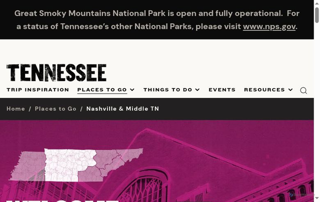 Security scan screenshot of https://www.tnvacation.com/places-to-go/nashville-middle-tn