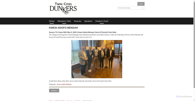 Security scan screenshot of https://www.twincitiesdunkers.com/Kwesi-Adofo-Mensah