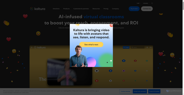 Security scan screenshot of https://cfvod.kaltura.com/