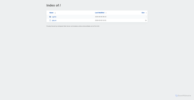 Security scan screenshot of http://trinvitation.online.smknurelfalah.sch.id/?ND