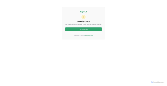 Security scan screenshot of https://ivysci.com