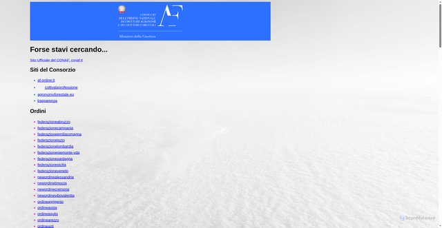 Security scan screenshot of http://fodaflombardia.conaf.it/