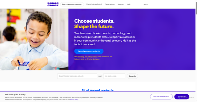 Security scan screenshot of https://cdn.donorschoose.net
