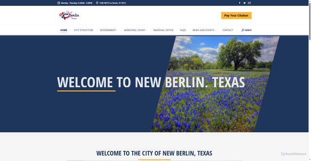 Security scan screenshot of https://newberlintx.gov/