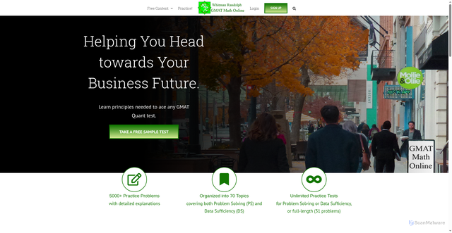 Security scan screenshot of https://gmatmath-online.actprepschool.com/