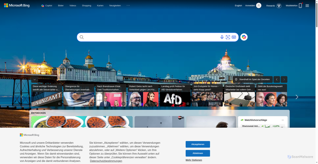 Security scan screenshot of https://bing.com/