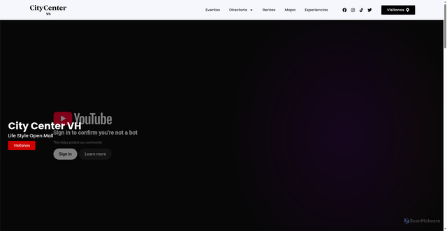 Security scan screenshot of https://citycentervh.mx/