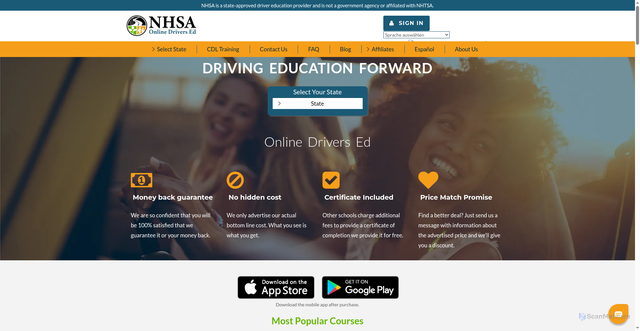 Security scan screenshot of https://nationalhighwaysafetyadministration.com