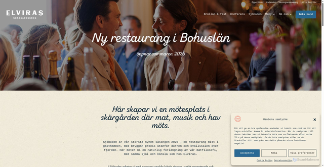 Security scan screenshot of https://elvirasskargardskrog.se/sjoboden/