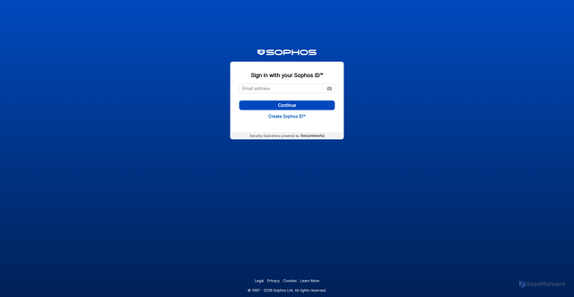 Security scan screenshot of https://partners.sophos.com