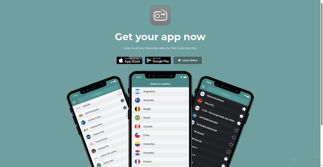 Security scan screenshot of https://radios-app.web.app/