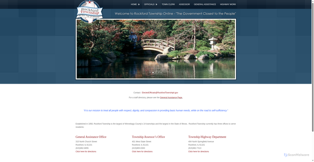 Security scan screenshot of https://rockfordtownshipil.gov/