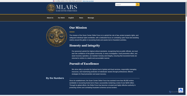 Security scan screenshot of https://justice.lat/index.html
